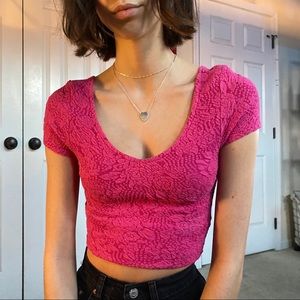HOT PINK BABY TEE